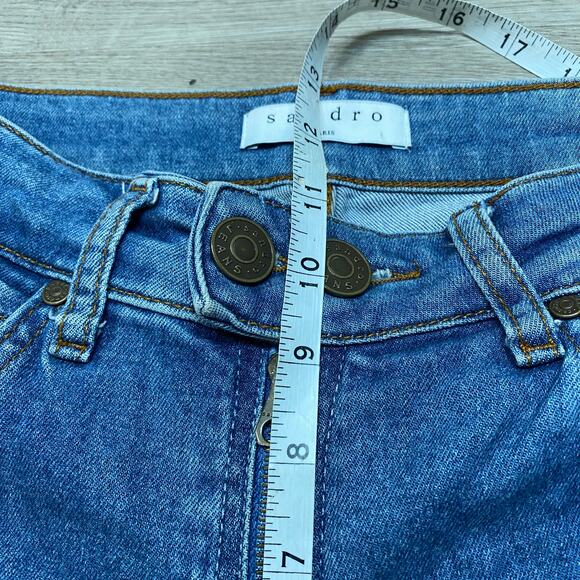 Sandro Paris Tobby Visible Seam Skinny Jeans Women's 28 Minimalist Casual - Picture 6 of 12